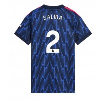 Arsenal William Saliba #2 Koszulka Wyjazdowa damskie 2025-26 Krótki Rękaw